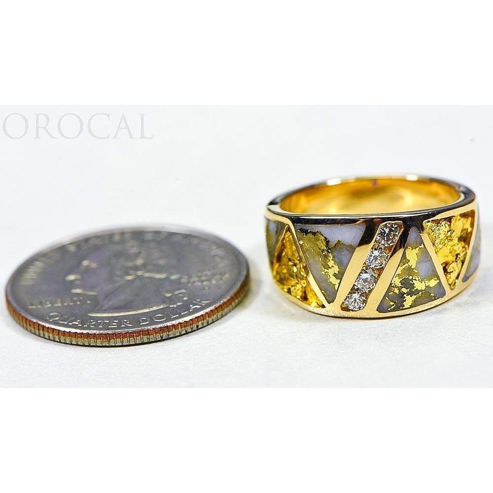 Gold Quartz Ladies Ring with Diamonds - RL883D20NQ-Destination Gold Detectors