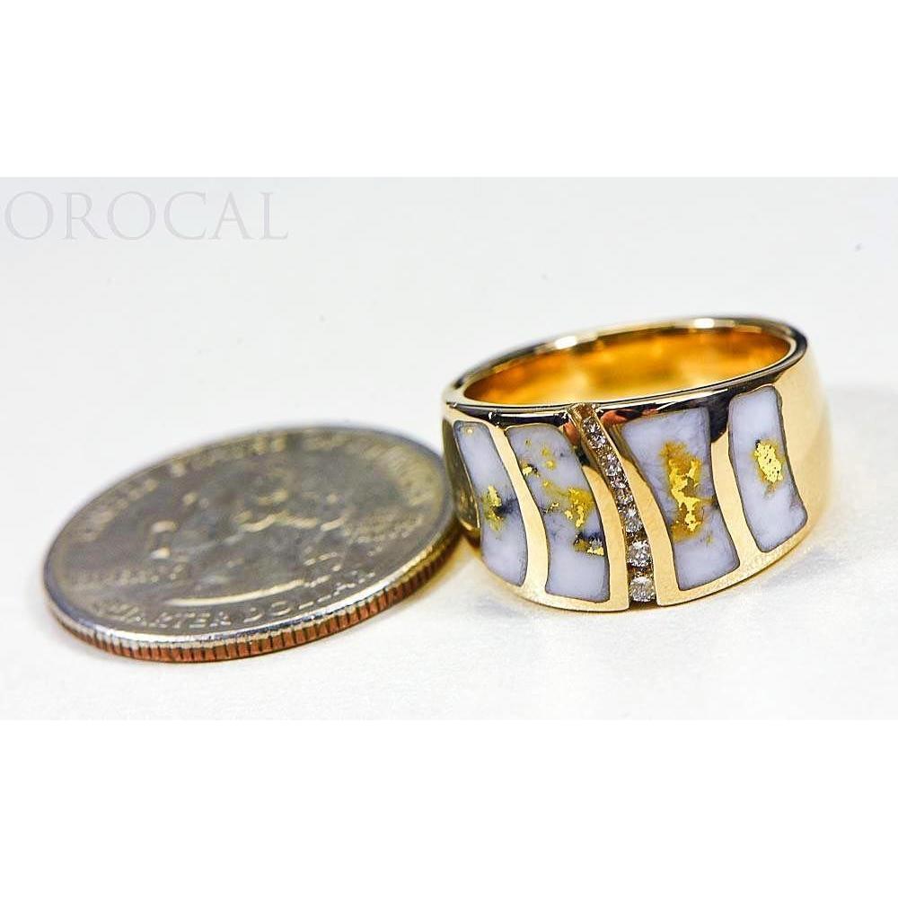 Gold Quartz Ladies Ring with Diamonds - RLDL58D15Q-Destination Gold Detectors