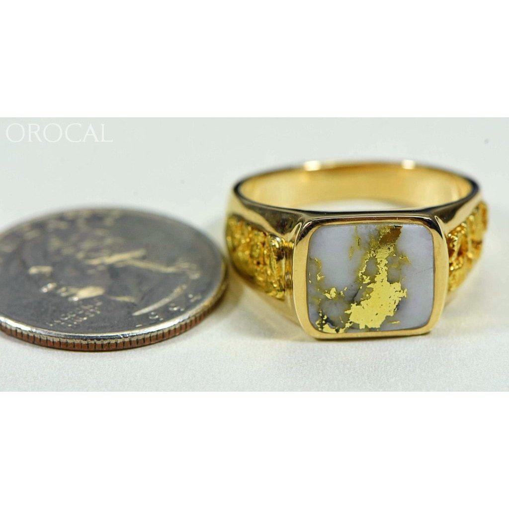 Gold Quartz Mens Ring - RM1003Q-Destination Gold Detectors