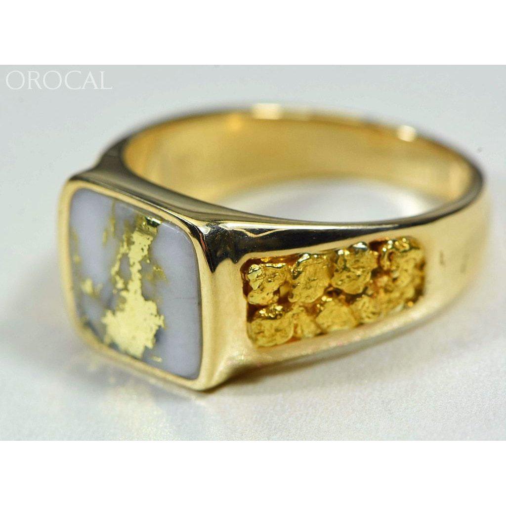 Gold Quartz Mens Ring - RM1003Q-Destination Gold Detectors