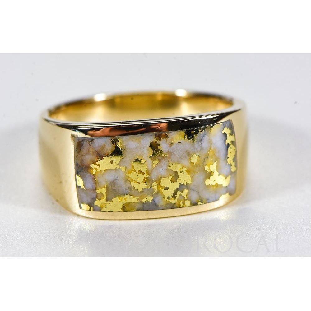 Gold Quartz Mens Ring - RM1005Q-Destination Gold Detectors