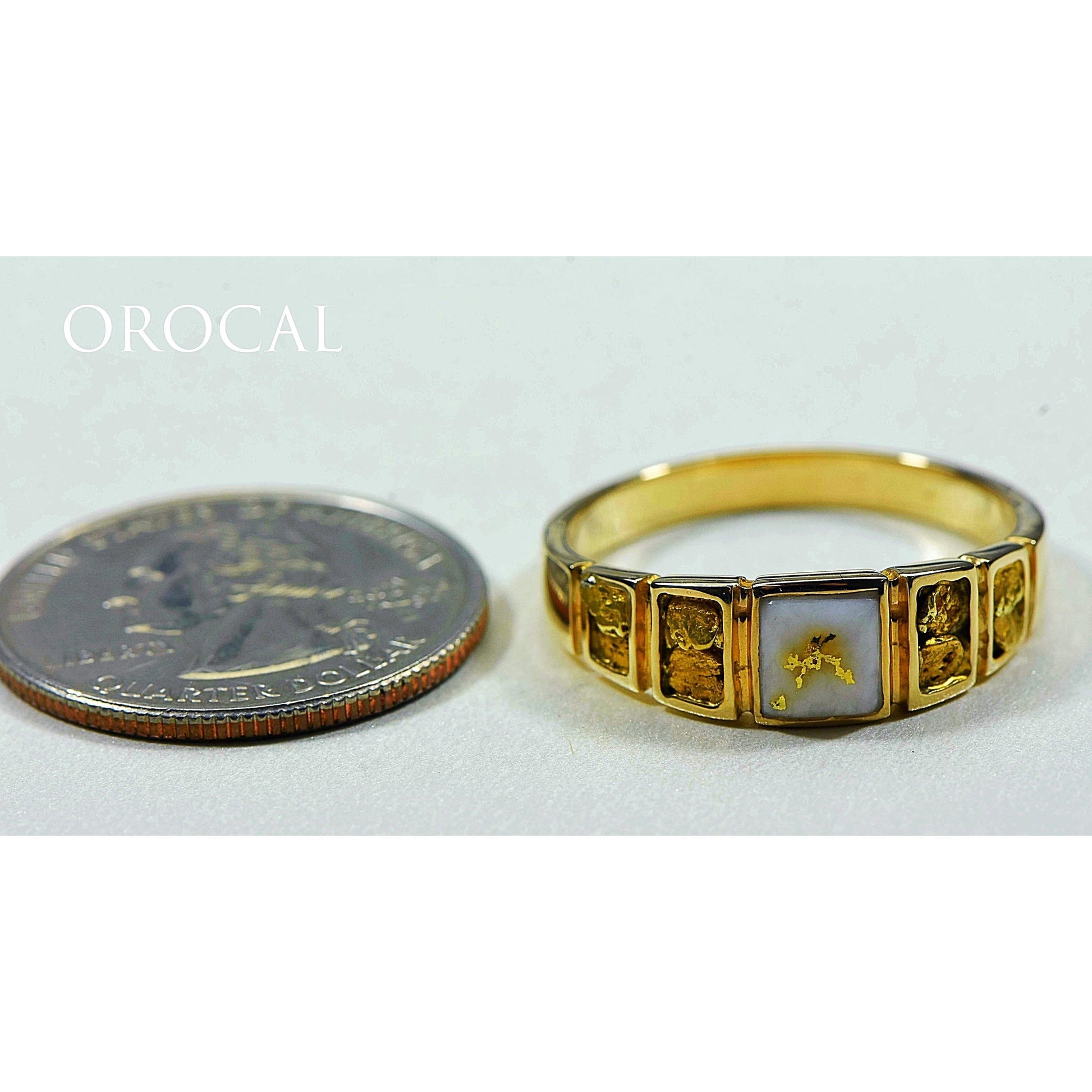 Gold Quartz Mens Ring - RM1045NQ-Destination Gold Detectors