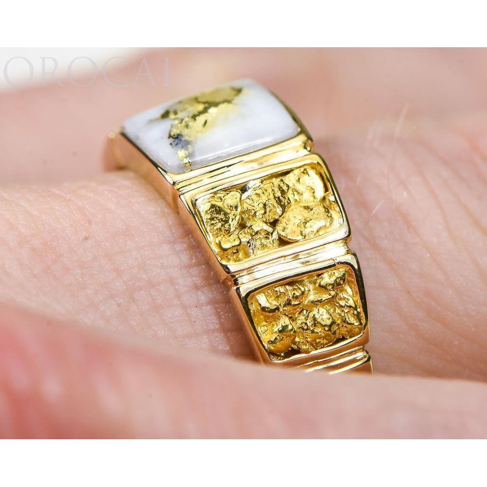 Gold Quartz Mens Ring - RM1046NQ-Destination Gold Detectors