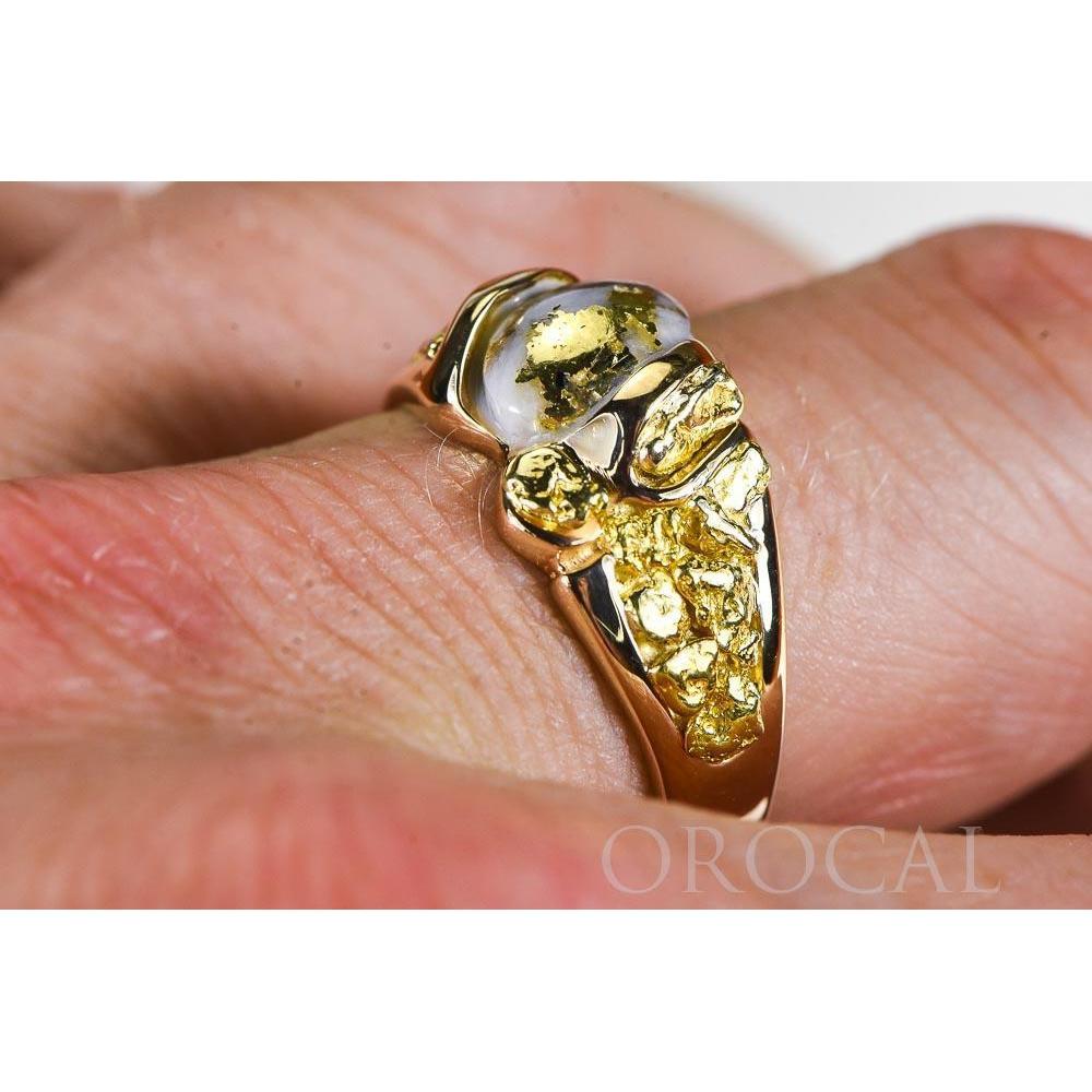 Gold Quartz Mens Ring - RM486Q-Destination Gold Detectors