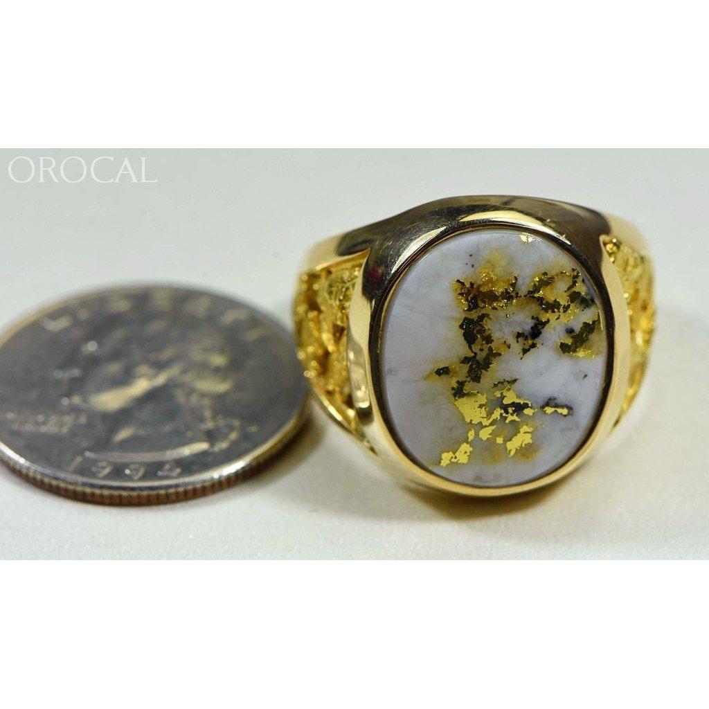 Gold Quartz Mens Ring - RM552Q-Destination Gold Detectors