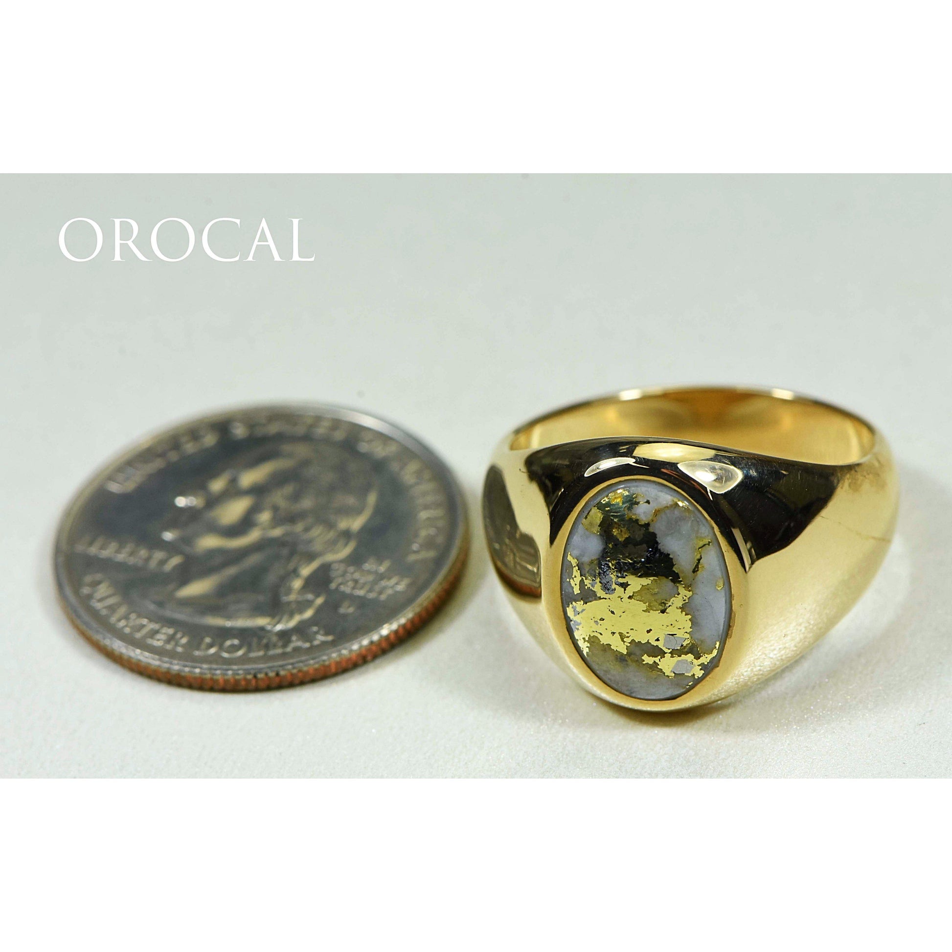 Gold Quartz Mens Ring - RM595XNQ-Destination Gold Detectors