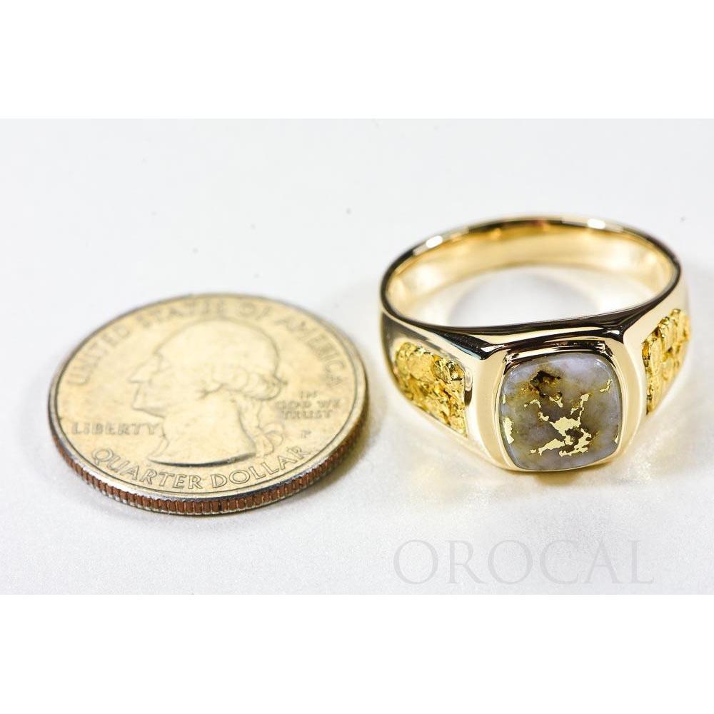 Gold Quartz Mens Ring - RM674Q-Destination Gold Detectors