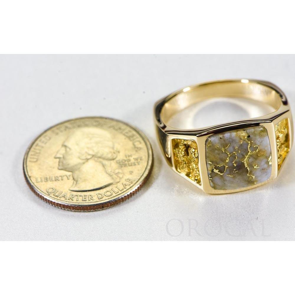 Gold Quartz Mens Ring - RM747Q-Destination Gold Detectors