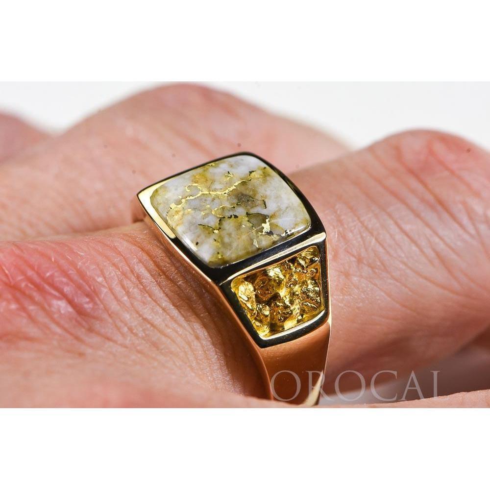 Gold Quartz Mens Ring - RM747Q-Destination Gold Detectors