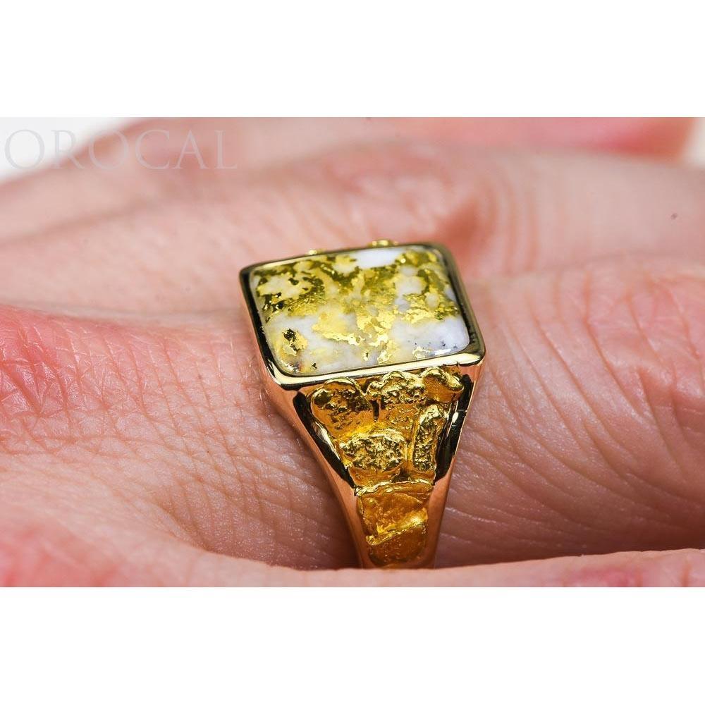 Gold Quartz Mens Ring - RM760Q-Destination Gold Detectors