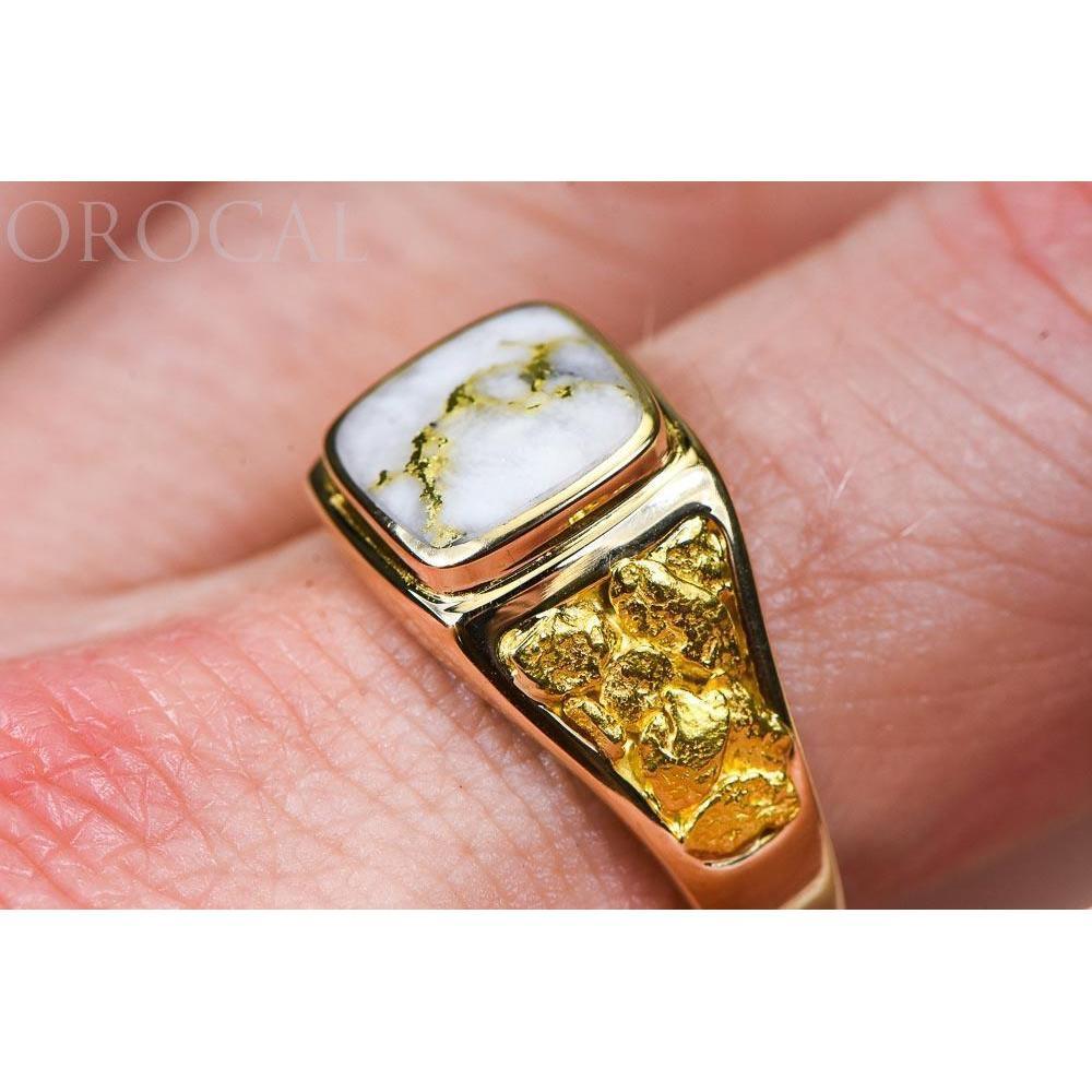 Gold Quartz Mens Ring - RM774NQ-Destination Gold Detectors