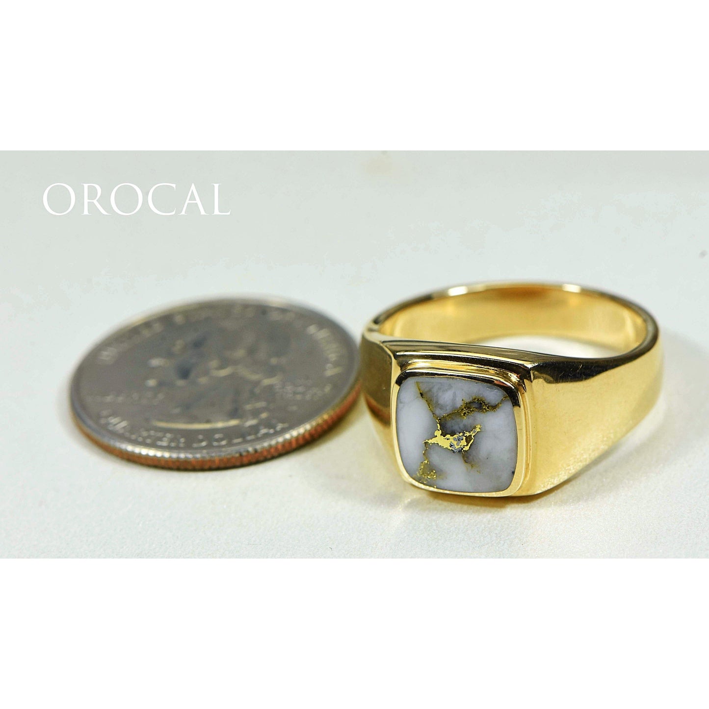 Gold Quartz Mens Ring - RM774XNQ-Destination Gold Detectors