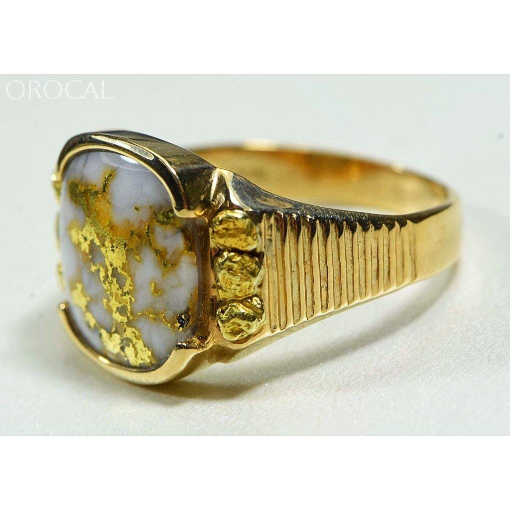 Gold Quartz Mens Ring - RM794NQ-Destination Gold Detectors