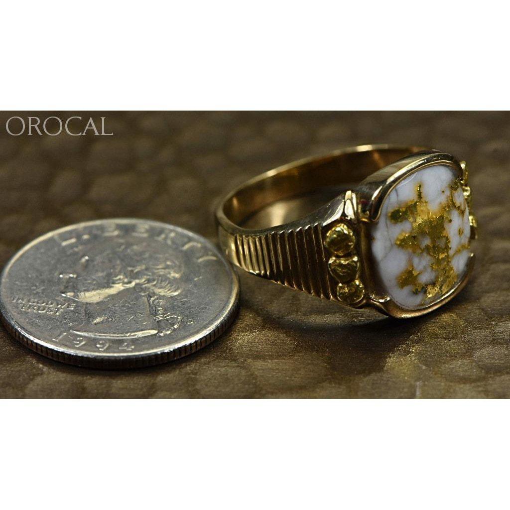 Gold Quartz Mens Ring - RM794NQ-Destination Gold Detectors