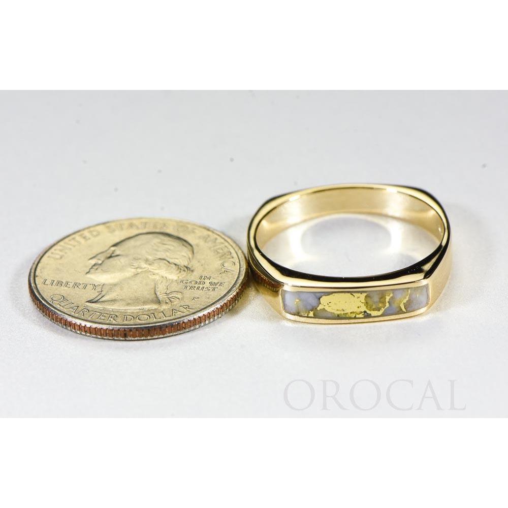 Gold Quartz Mens Ring - RM902Q-Destination Gold Detectors