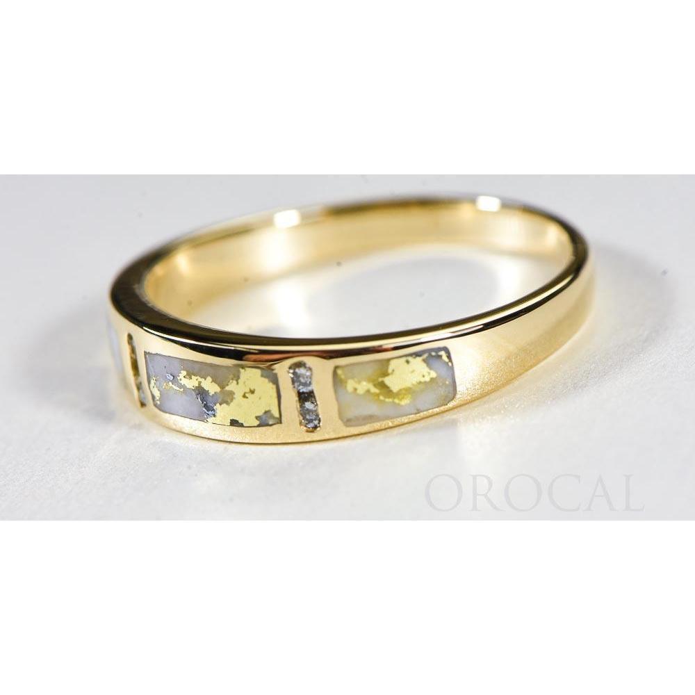 Gold Quartz Mens Ring with Diamonds - RM733D8Q Genuine Hand Crafted Jewelry - 14K Gold Casting-Destination Gold Detectors
