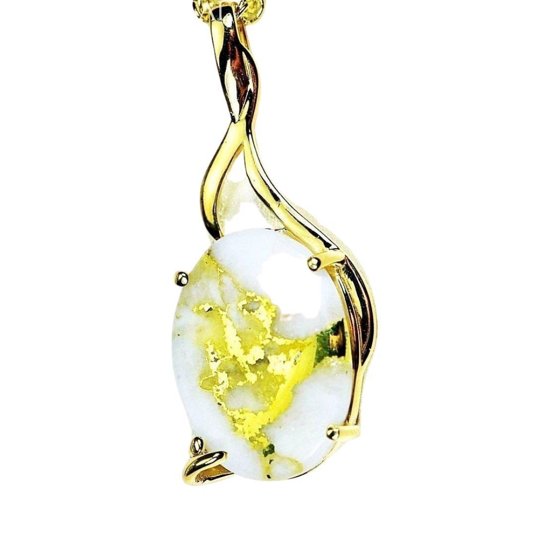 Gold Quartz Pendant - PN1122Q-Destination Gold Detectors