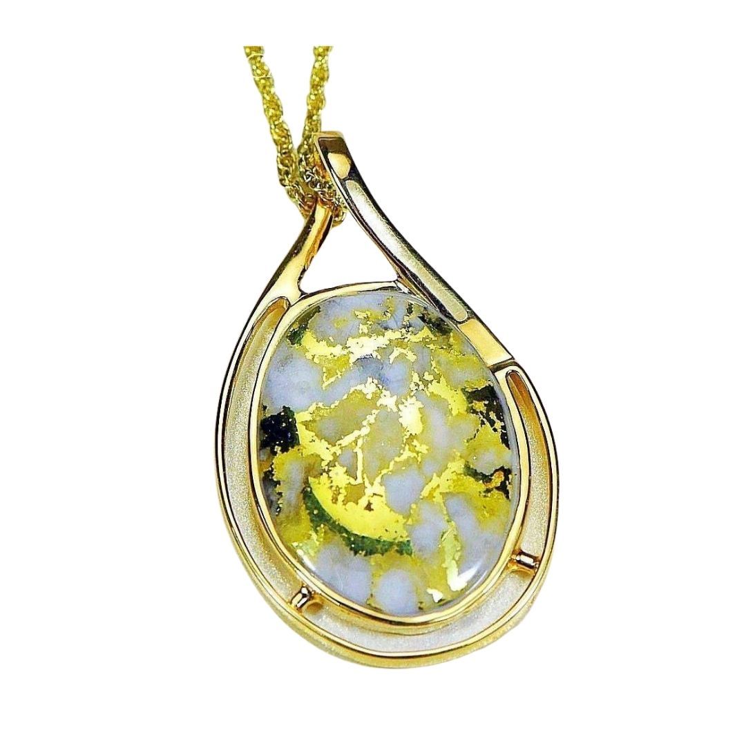 Gold Quartz Pendant - PN1771Q-Destination Gold Detectors