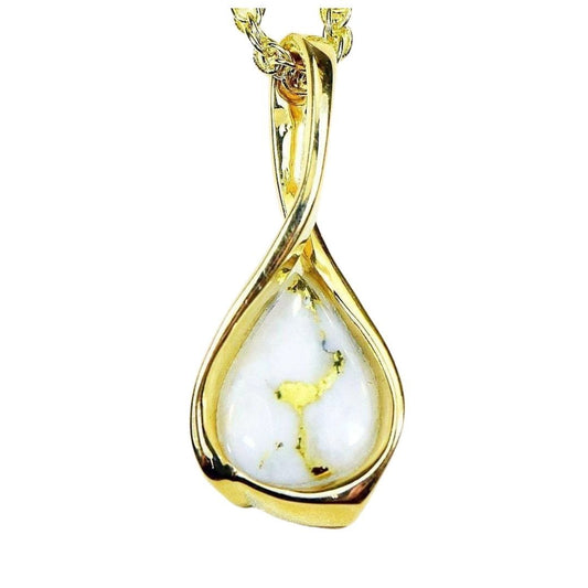 Gold Quartz Pendant - PN628QX-Destination Gold Detectors