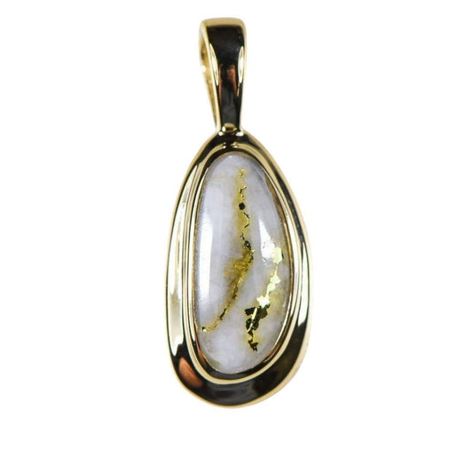 Gold Quartz Pendant - PN762Q-Destination Gold Detectors