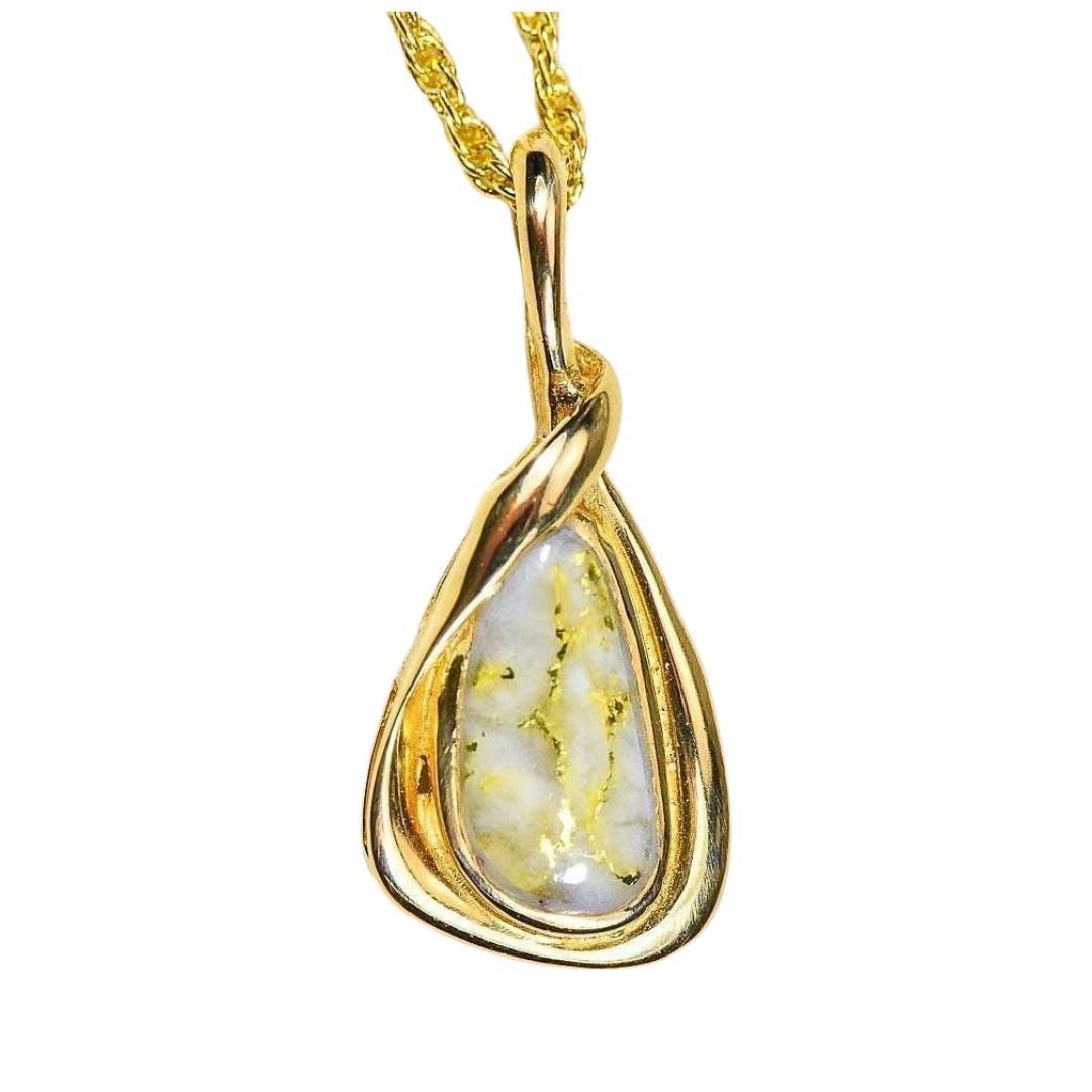 Gold Quartz Pendant - PN822QX-Destination Gold Detectors