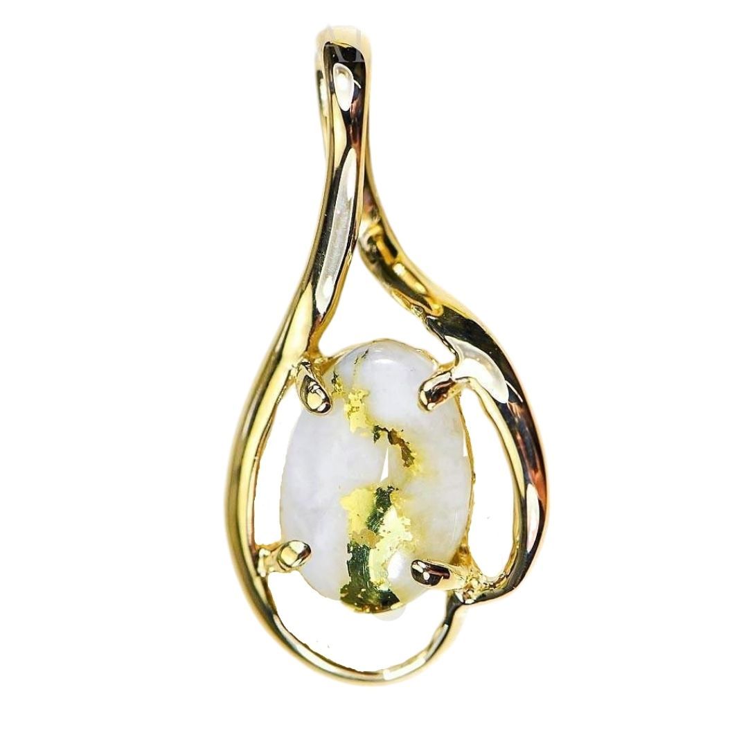 Gold Quartz Pendant - PN867QX-Destination Gold Detectors