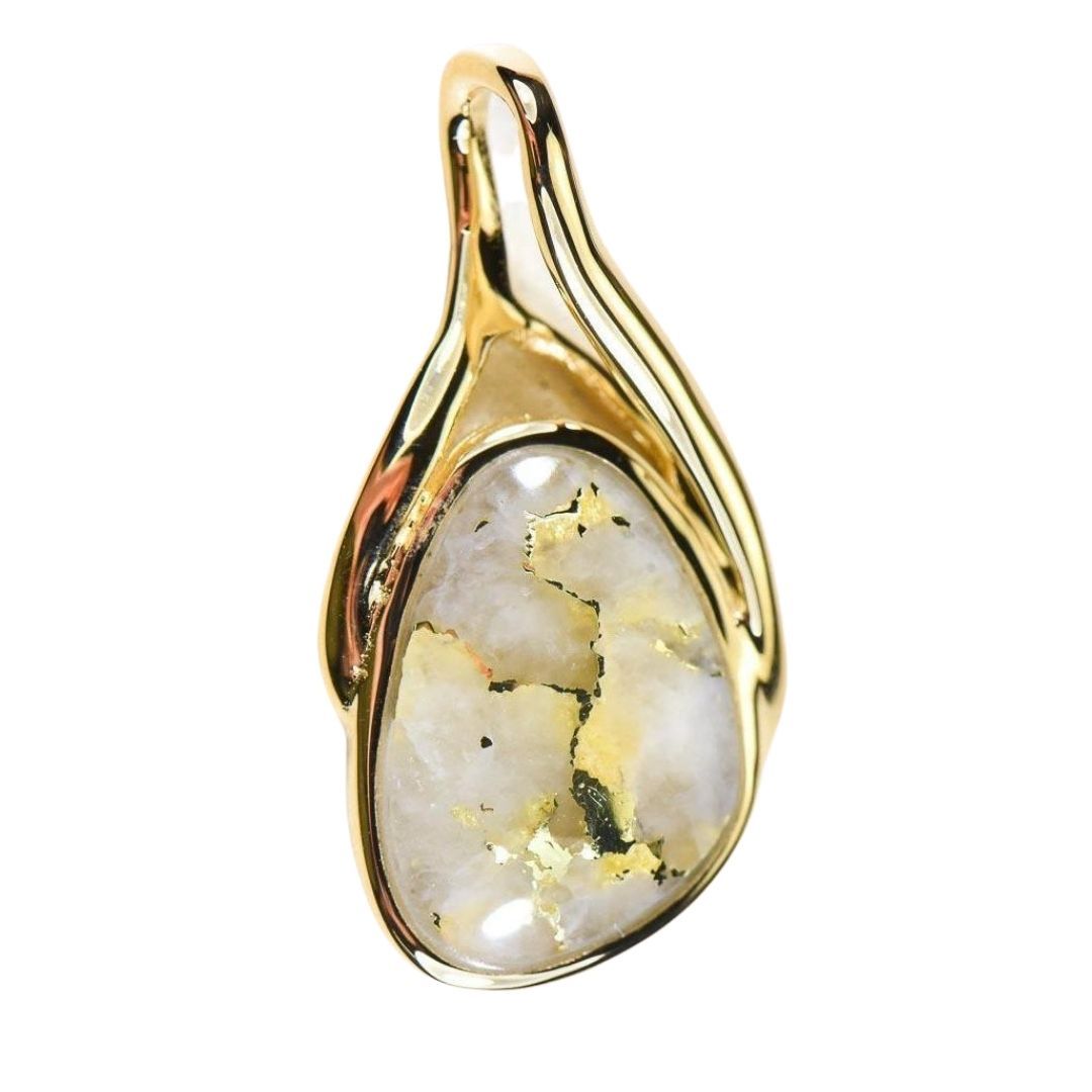 Gold Quartz Pendant - PSC129Q-Destination Gold Detectors