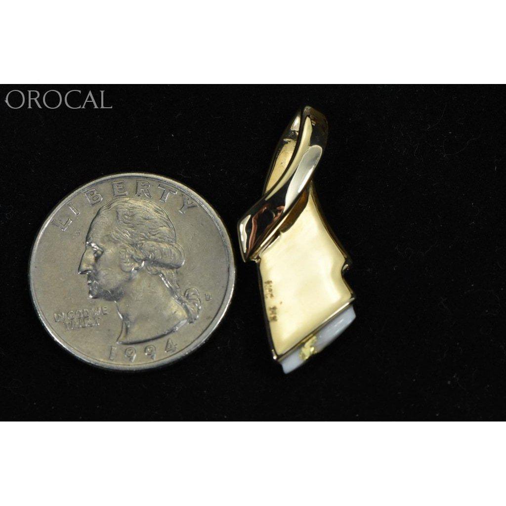 Gold Quartz Pendant with Diamonds - PDL8LD15QX-Destination Gold Detectors
