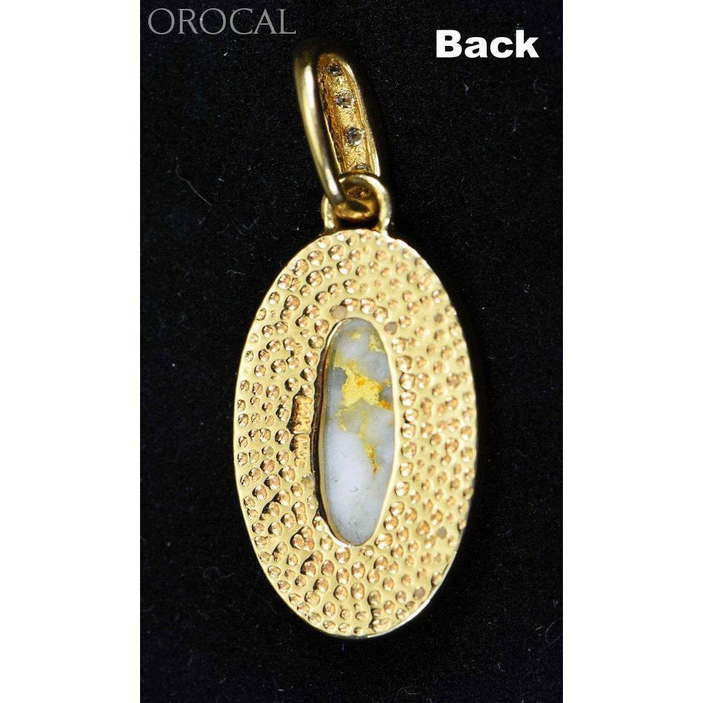 Gold Quartz Pendant with Diamonds - PN1049DQX-Destination Gold Detectors