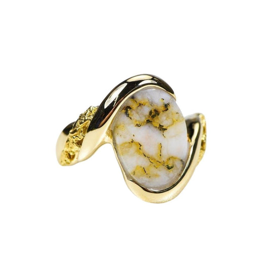 Gold Quartz Ring - RL1002NQ-Destination Gold Detectors