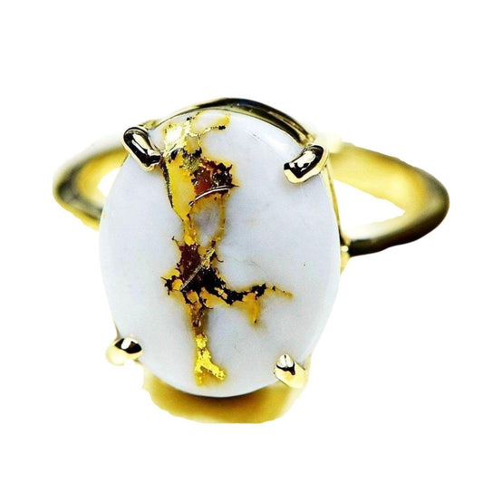 Gold Quartz Ring - RL1007Q-Destination Gold Detectors