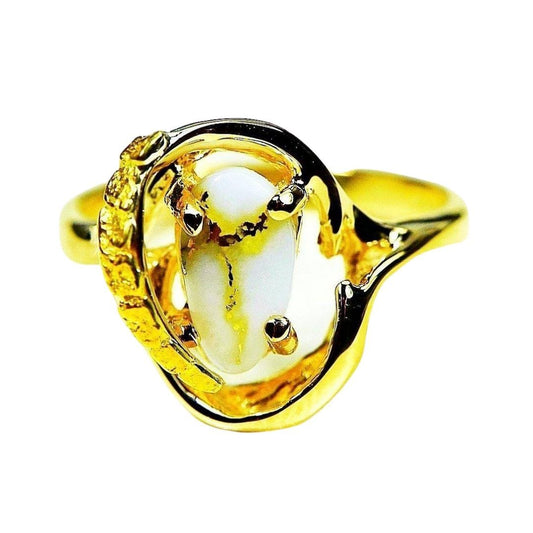 Gold Quartz Ring - RL1043NQ-Destination Gold Detectors