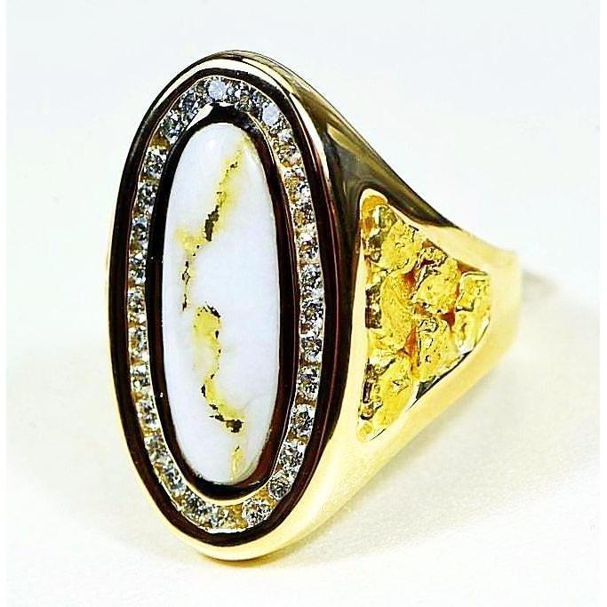 Gold Quartz Ring - RLL923D60Q-Destination Gold Detectors