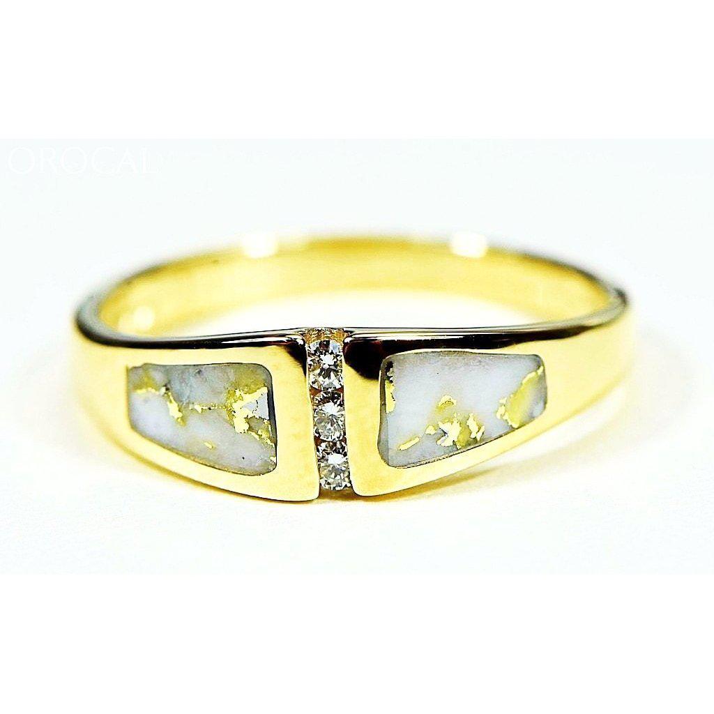 Gold Quartz Ring with Diamonds - RL1057DQ-Destination Gold Detectors