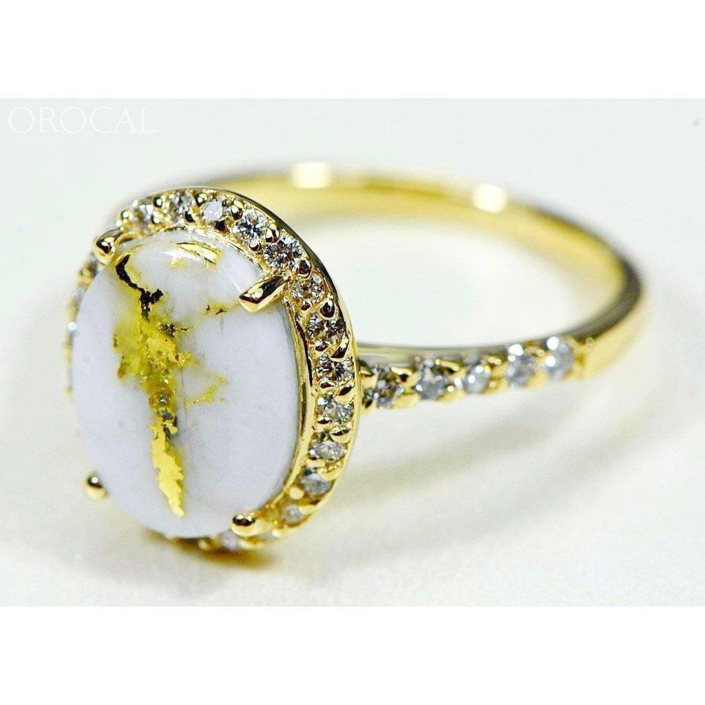 Gold Quartz Ring with Diamonds - RL1109DQ-Destination Gold Detectors
