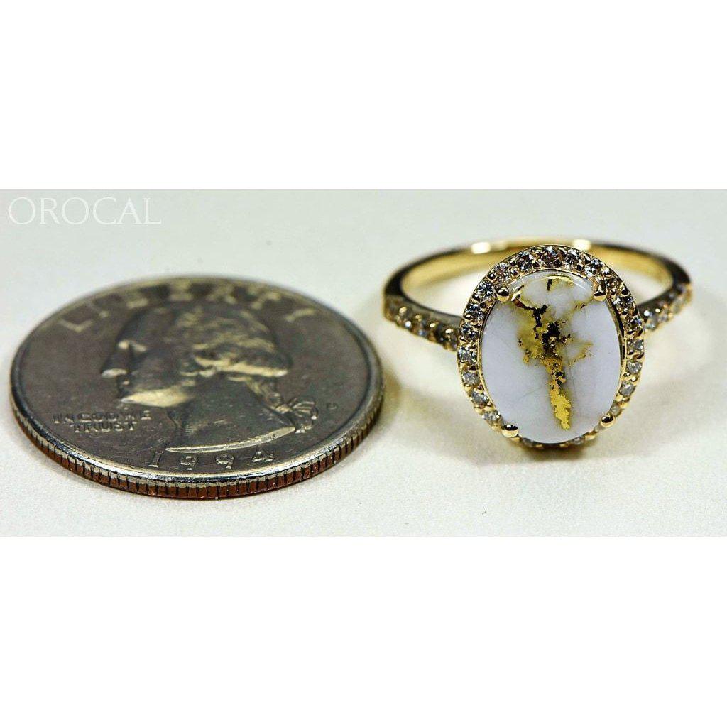 Gold Quartz Ring with Diamonds - RL1109DQ-Destination Gold Detectors