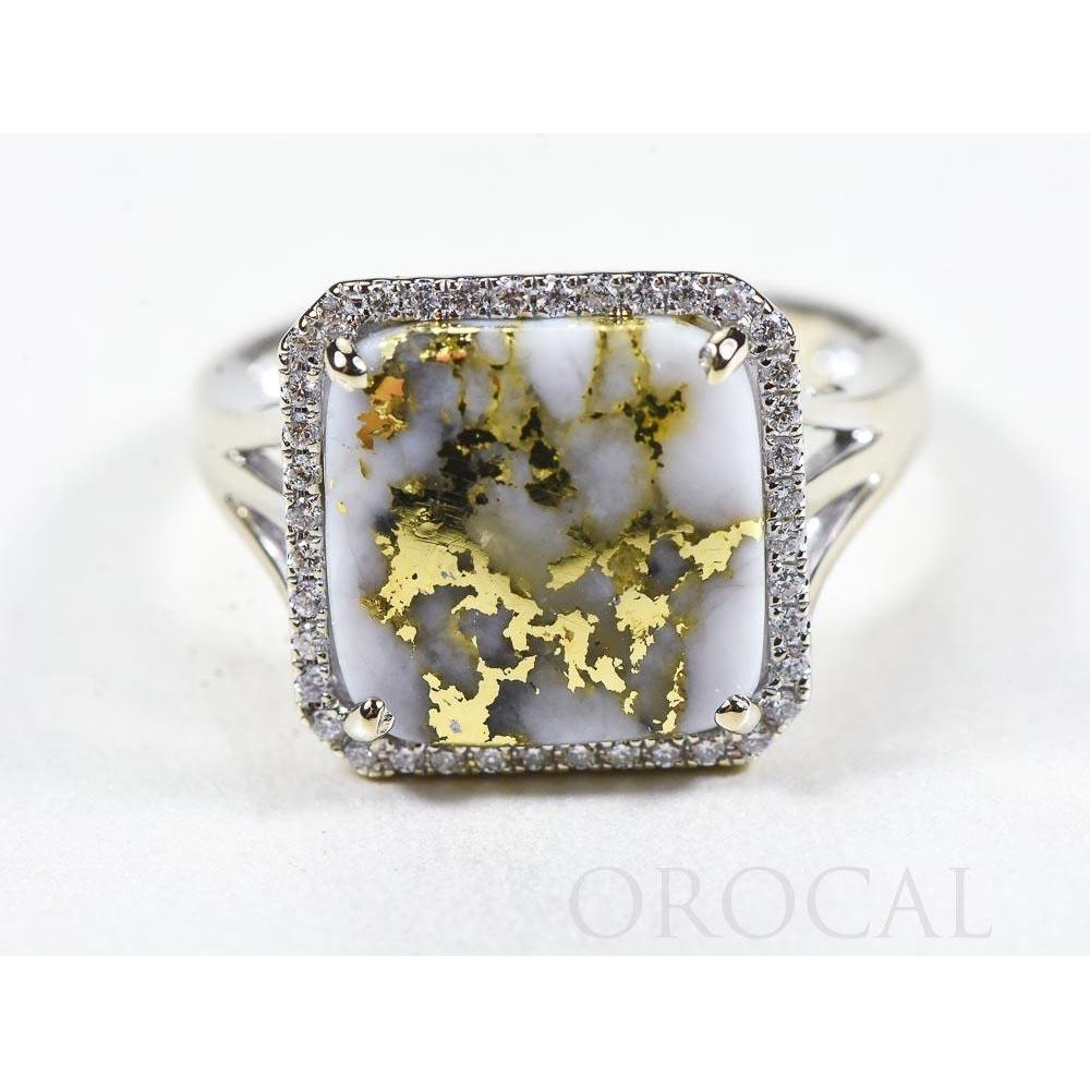 Gold Quartz Ring with Diamonds - RL1180DQ-Destination Gold Detectors