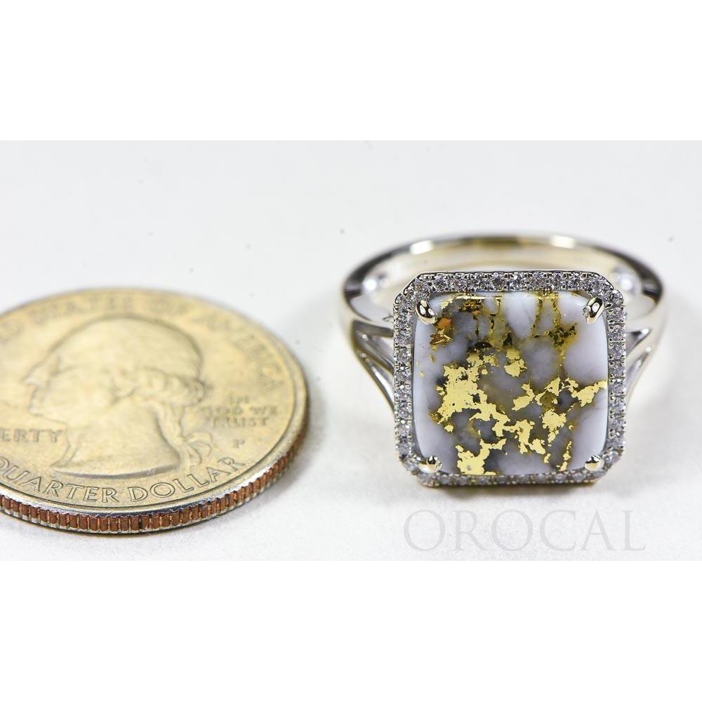 Gold Quartz Ring with Diamonds - RL1180DQ-Destination Gold Detectors