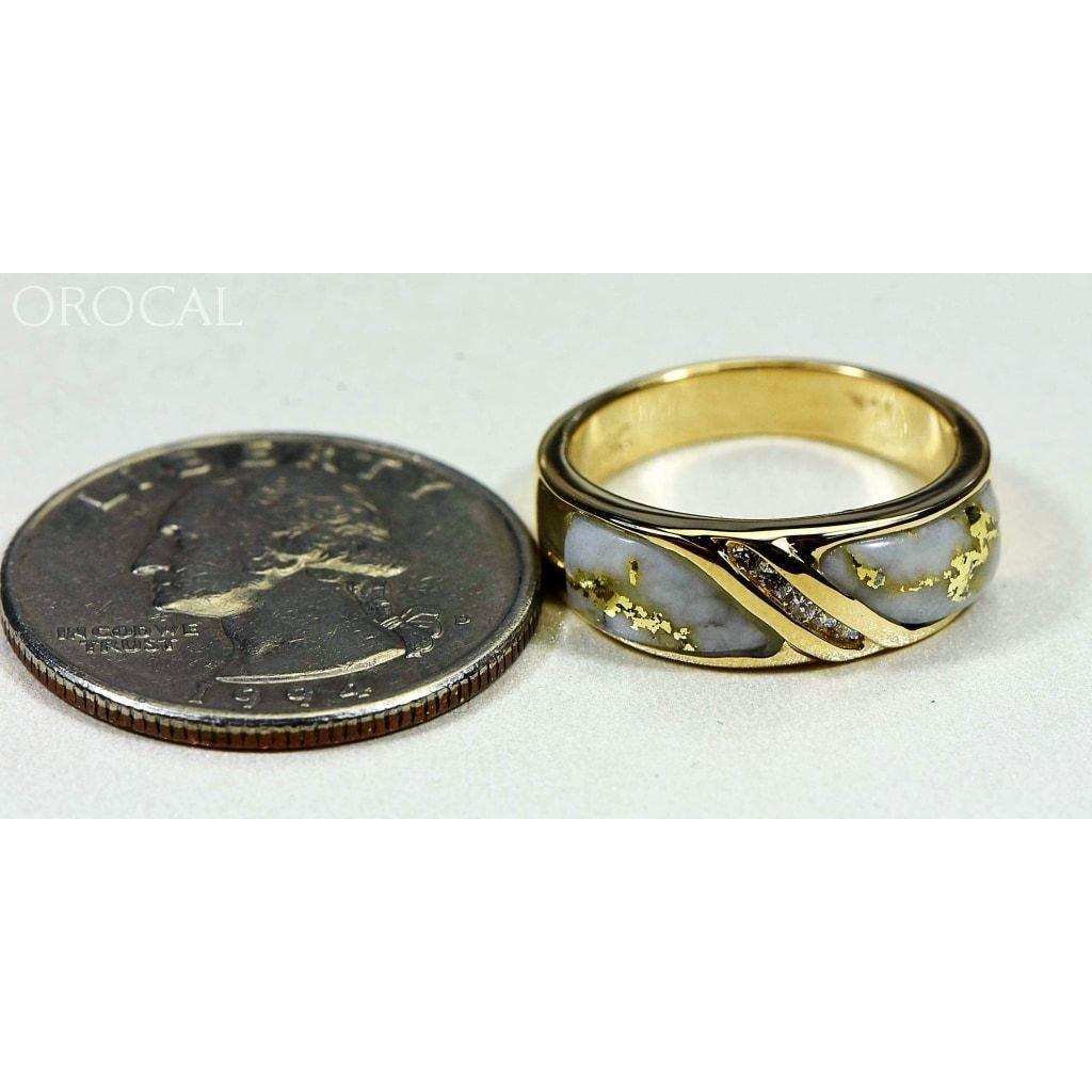 Gold Quartz Ring with Diamonds - RL610D10Q-Destination Gold Detectors
