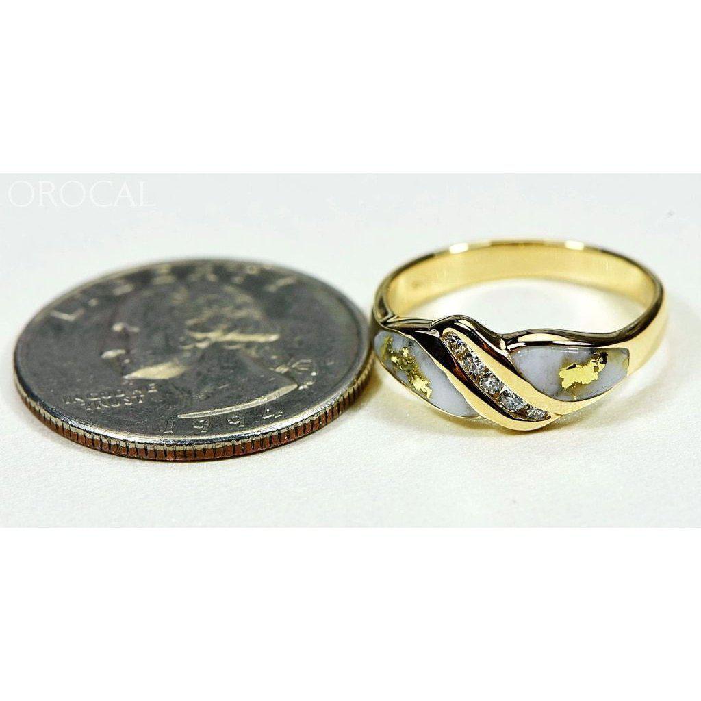 Gold Quartz Ring with Diamonds - RL612D10Q-Destination Gold Detectors