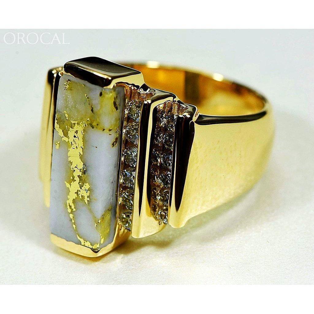 Gold Quartz Ring with Diamonds - RL639LD80Q-Destination Gold Detectors