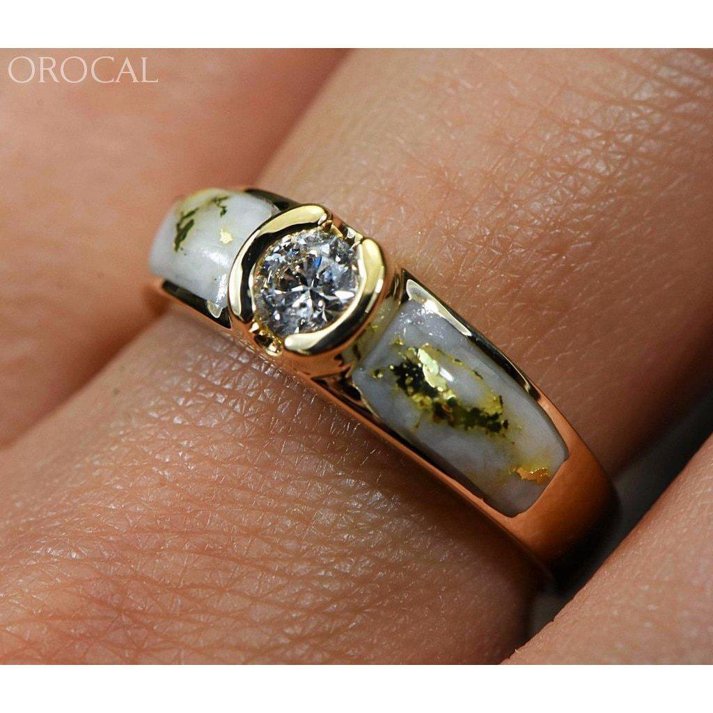 Gold Quartz Ring with Diamonds - RL728D33Q-Destination Gold Detectors