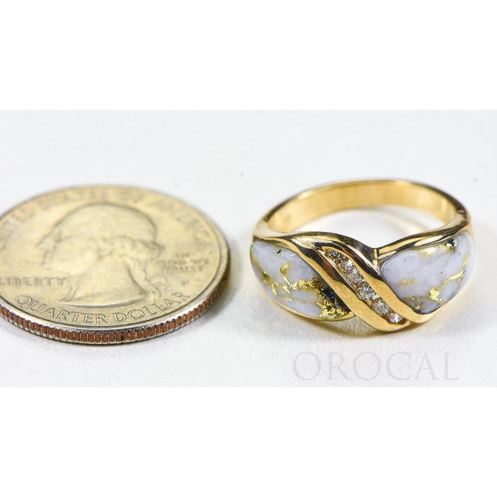 Gold Quartz Ring with Diamonds - RL782D15Q-Destination Gold Detectors
