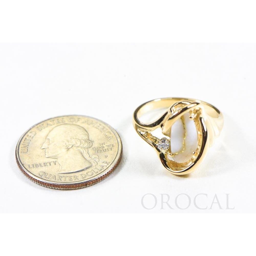 Gold Quartz Ring with Diamonds - RL784DQ-Destination Gold Detectors