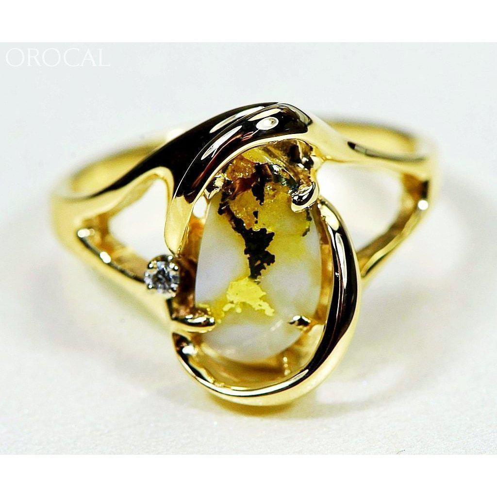 Gold Quartz Ring with Diamonds - RL784SDQ-Destination Gold Detectors