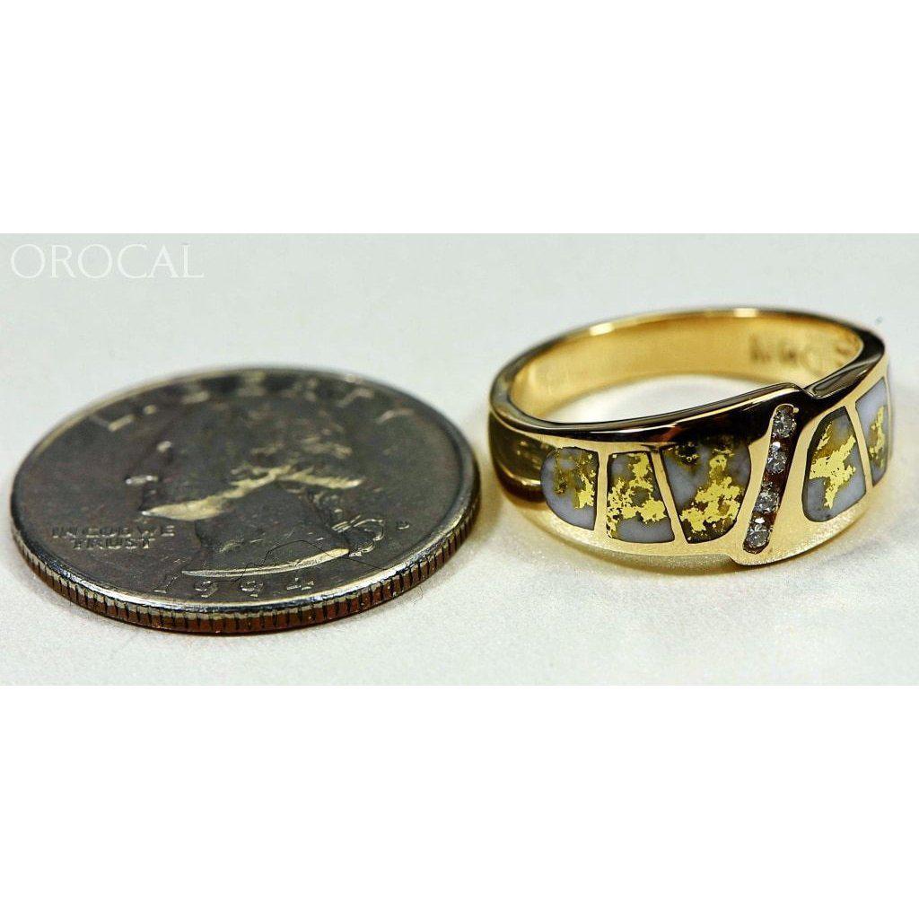 Gold Quartz Ring with Diamonds - RL882D8Q-Destination Gold Detectors