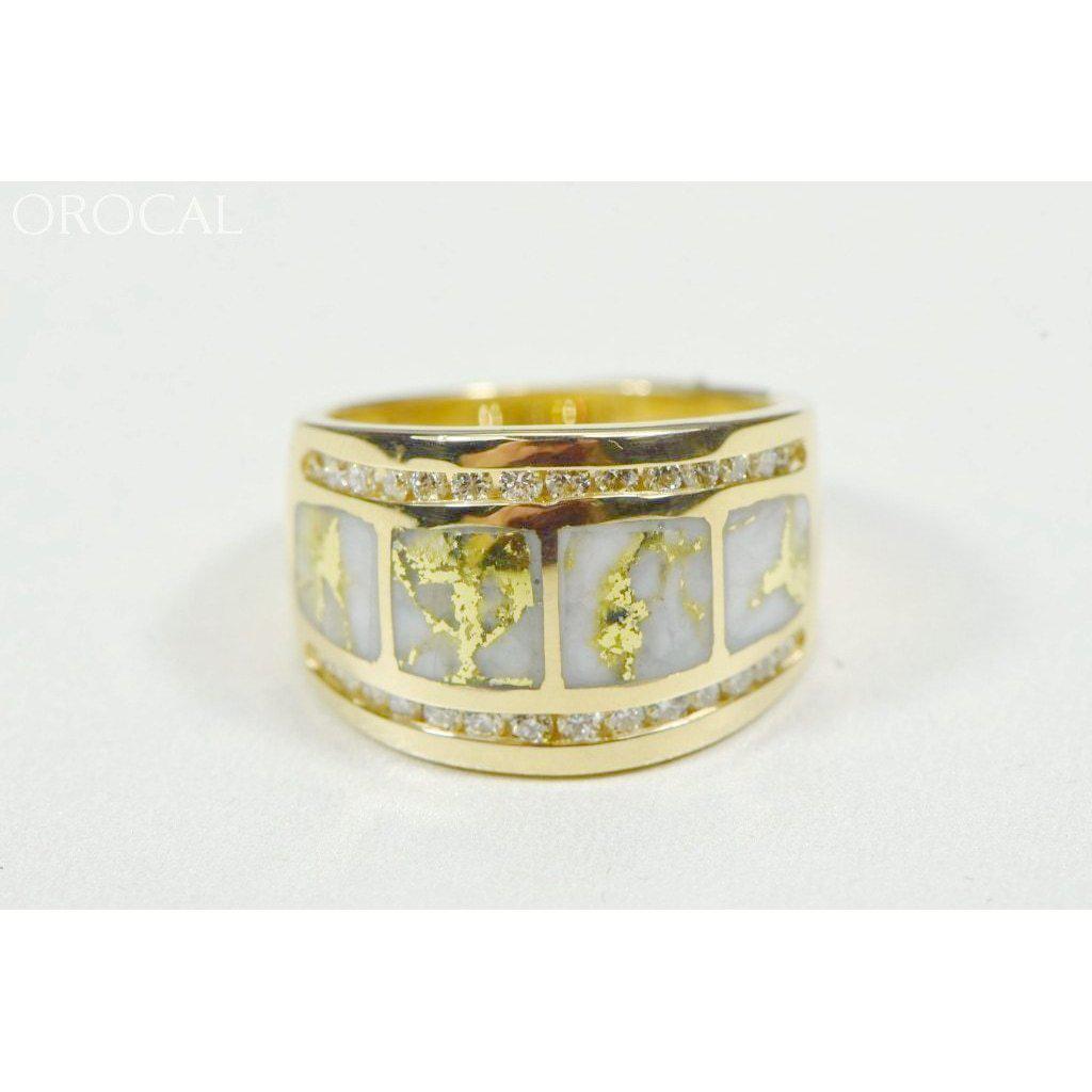 Gold Quartz Ring with Diamonds - RL892D60Q-Destination Gold Detectors