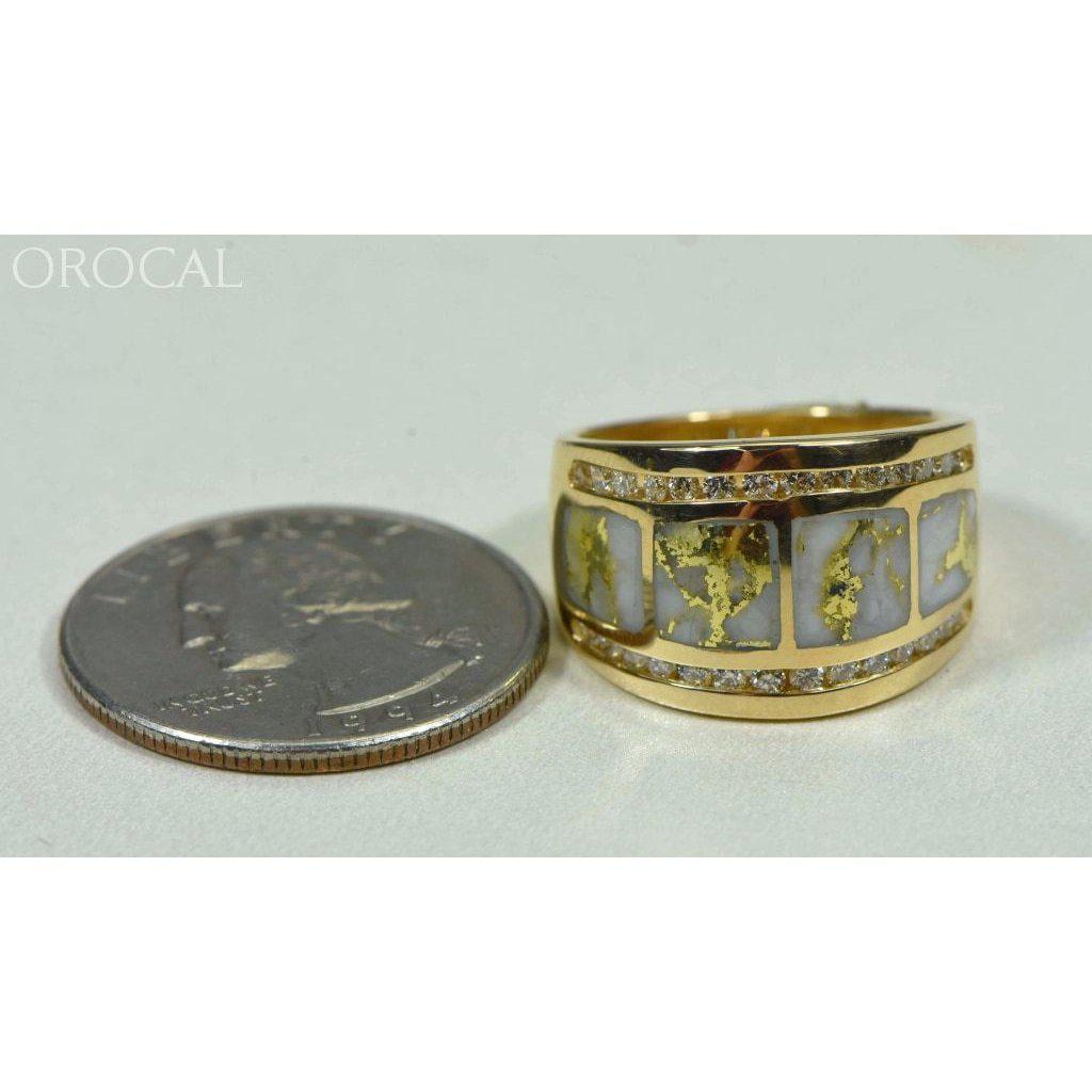 Gold Quartz Ring with Diamonds - RL892D60Q-Destination Gold Detectors