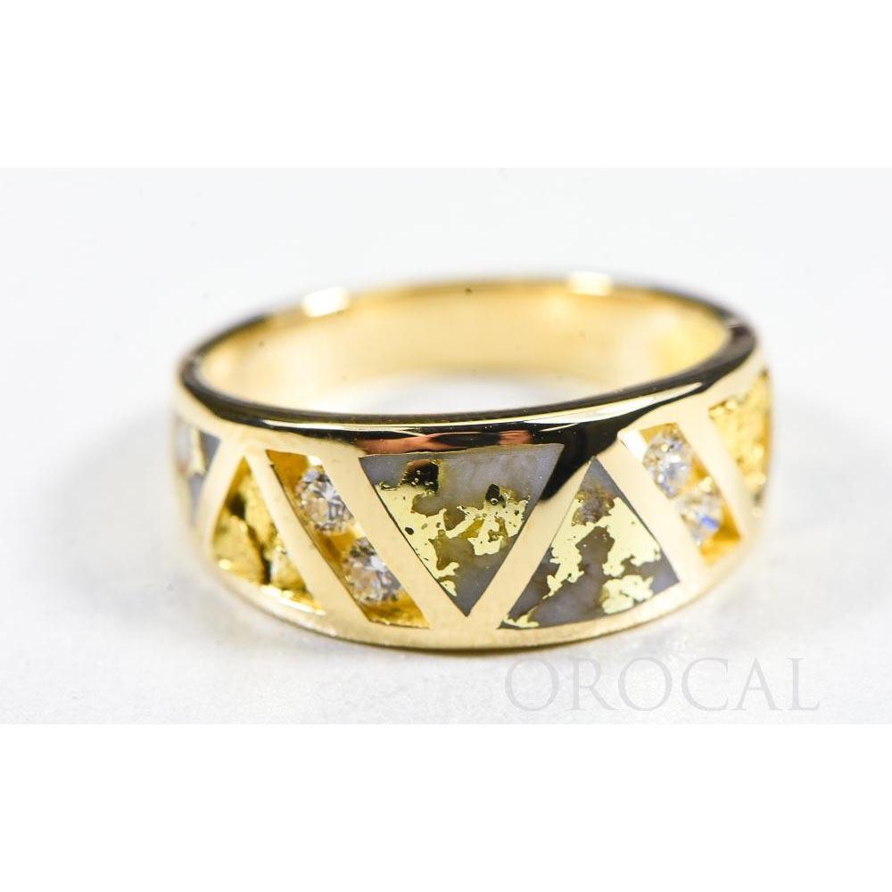 Gold Quartz Ring with Diamonds - RL968D18NQ-Destination Gold Detectors
