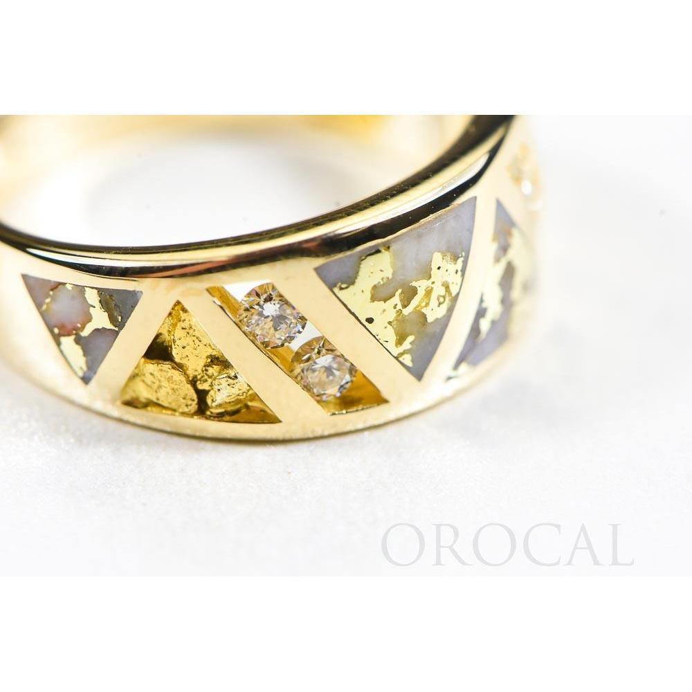 Gold Quartz Ring with Diamonds - RL968D18NQ-Destination Gold Detectors